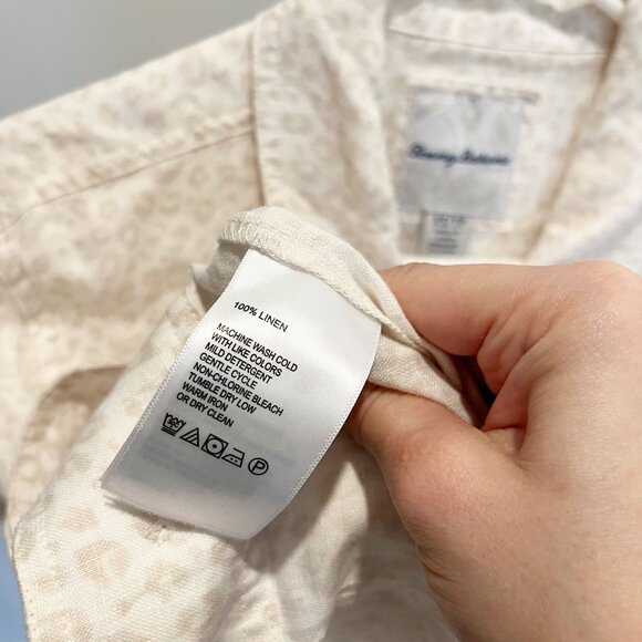 Tommy Bahama Two Palms Linen Jacket White Tan Leopard Animal Women's Size XS - Picture 4 of 6